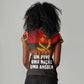 Angola Women V-Neck T-Shirt Red Black Yellow Grunge - African Pride