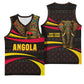 Angola Basketball Jersey Red Black Yellow Tribal and Elephant - African Pride