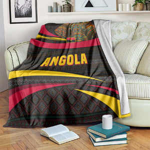 Angola Blanket Red Black Yellow Tribal and Elephant - African Pride