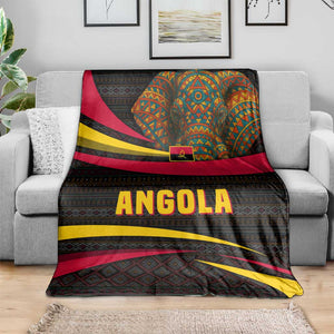 Angola Blanket Red Black Yellow Tribal and Elephant - African Pride