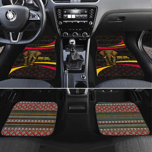 Angola Car Mats Red Black Yellow Tribal and Elephant - African Pride