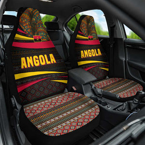 Angola Car Seat Cover Red Black Yellow Tribal and Elephant - African Pride