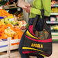 Angola Grocery Bag Red Black Yellow Tribal and Elephant - African Pride