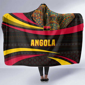 Angola Hooded Blanket Red Black Yellow Tribal and Elephant - African Pride