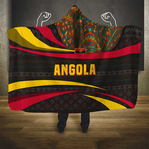 Angola Hooded Blanket Red Black Yellow Tribal and Elephant - African Pride
