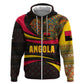 Angola Hoodie Red Black Yellow Tribal and Elephant - African Pride