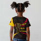 Angola Kid T shirt Red Black Yellow Tribal and Elephant - African Pride