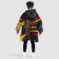 Angola Kid Wearable Blanket Hoodie Red Black Yellow Tribal and Elephant - African Pride