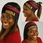 Angola Neck Gaiter Red Black Yellow Tribal and Elephant - African Pride