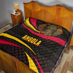 Angola Quilt Red Black Yellow Tribal and Elephant - African Pride