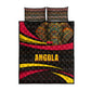 Angola Quilt Bed Set Red Black Yellow Tribal and Elephant - African Pride