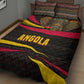 Angola Quilt Bed Set Red Black Yellow Tribal and Elephant - African Pride