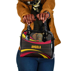 Angola Shoulder Handbag Red Black Yellow Tribal and Elephant - African Pride