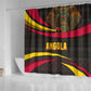 Angola Shower Curtain Red Black Yellow Tribal and Elephant - African Pride