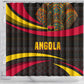 Angola Shower Curtain Red Black Yellow Tribal and Elephant - African Pride