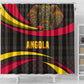 Angola Shower Curtain Red Black Yellow Tribal and Elephant - African Pride