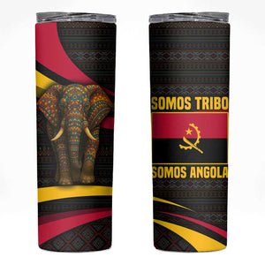 Angola Skinny Tumbler Red Black Yellow Tribal and Elephant - African Pride