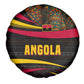 Angola Spare Tire Cover Red Black Yellow Tribal and Elephant - African Pride