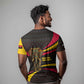Angola T shirt Red Black Yellow Tribal and Elephant - African Pride