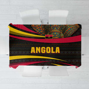 Angola Tablecloth Red Black Yellow Tribal and Elephant - African Pride