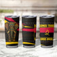 Angola Tumbler Cup Red Black Yellow Tribal and Elephant - African Pride