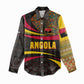 Angola Women Casual Shirt Red Black Yellow Tribal and Elephant - African Pride