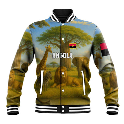 Angola Baseball Jacket Savannah Wildlife and African Animal - African Pride