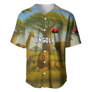 Angola Baseball Jersey Savannah Wildlife and African Animal - African Pride
