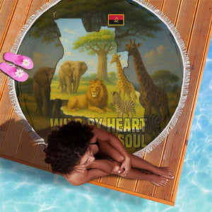 Angola Beach Blanket Savannah Wildlife and African Animal - African Pride