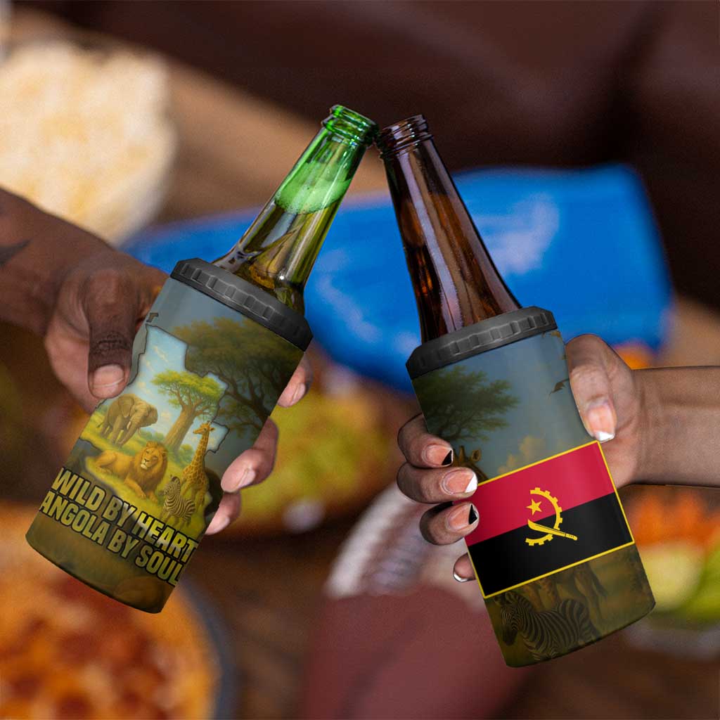 Angola 4 in 1 Can Cooler Tumbler Savannah Wildlife and African Animal - African Pride