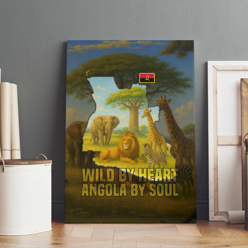 Angola Canvas Wall Art Savannah Wildlife and African Animal - African Pride