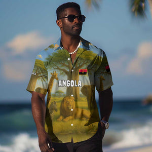 Angola Hawaiian Shirt Savannah Wildlife and African Animal - African Pride