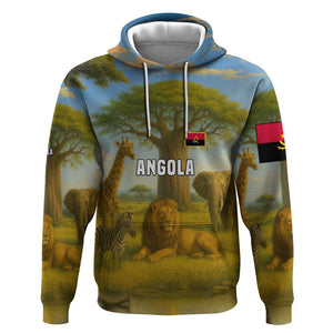 Angola Hoodie Savannah Wildlife and African Animal - African Pride