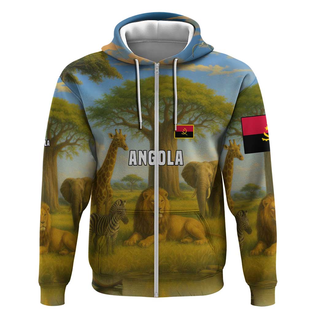 Angola Hoodie Savannah Wildlife and African Animal - African Pride