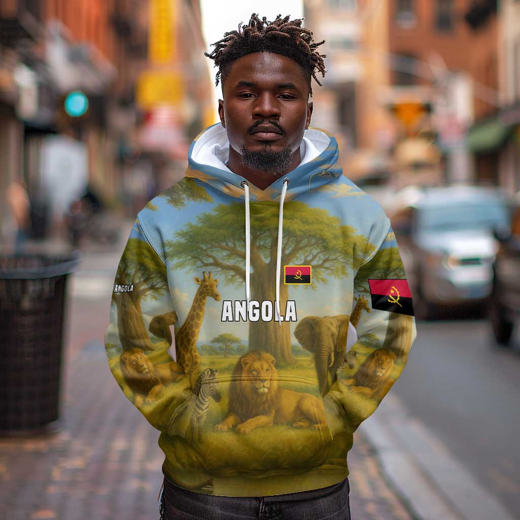 Angola Hoodie Savannah Wildlife and African Animal - African Pride