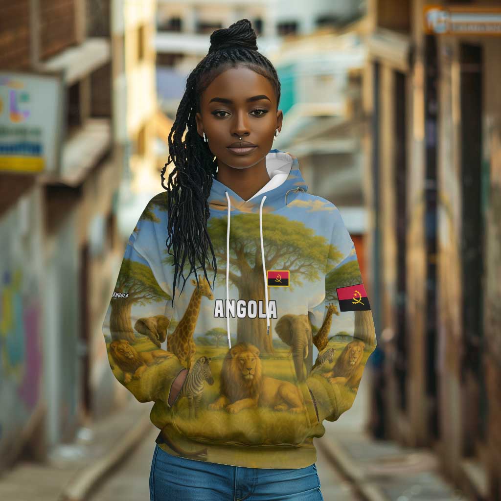 Angola Hoodie Savannah Wildlife and African Animal - African Pride
