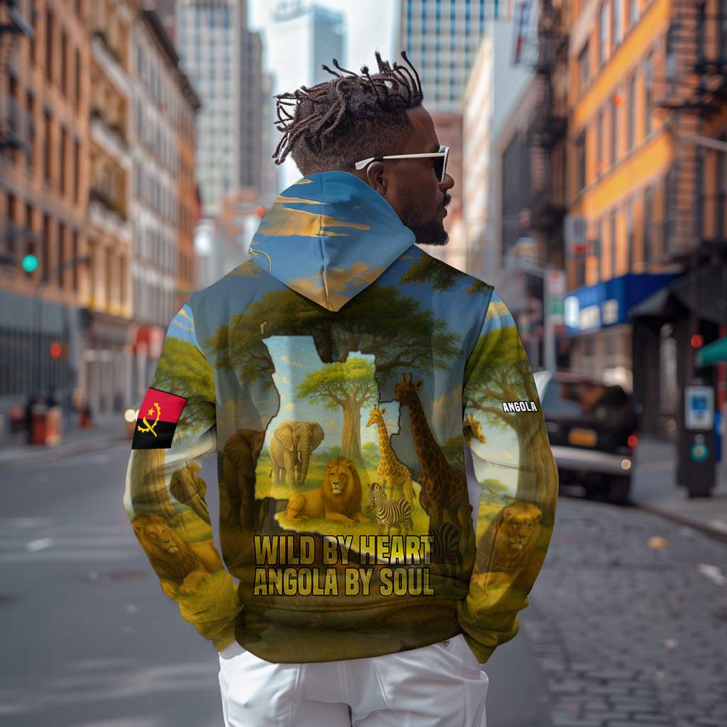 Angola Hoodie Savannah Wildlife and African Animal - African Pride