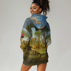 Angola Hoodie Dress Savannah Wildlife and African Animal - African Pride