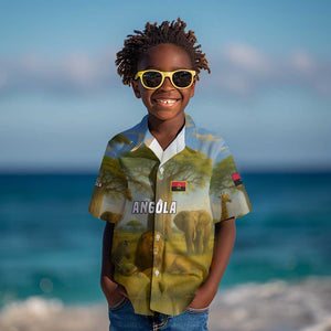 Angola Kid Hawaiian Shirt Savannah Wildlife and African Animal - African Pride