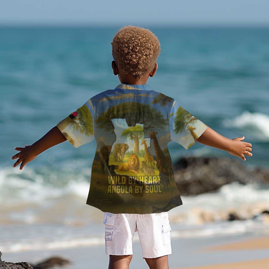 Angola Kid Hawaiian Shirt Savannah Wildlife and African Animal - African Pride