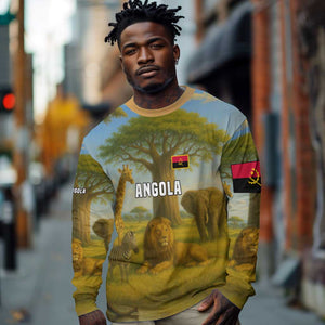 Angola Long Sleeve Shirt Savannah Wildlife and African Animal - African Pride
