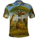 Angola Polo Shirt Savannah Wildlife and African Animal - African Pride