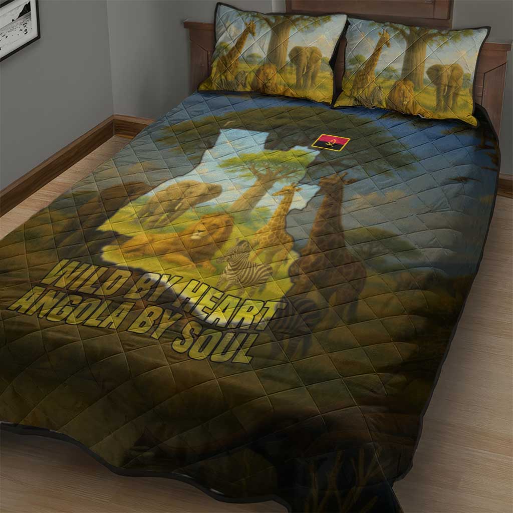 Angola Quilt Bed Set Savannah Wildlife and African Animal - African Pride