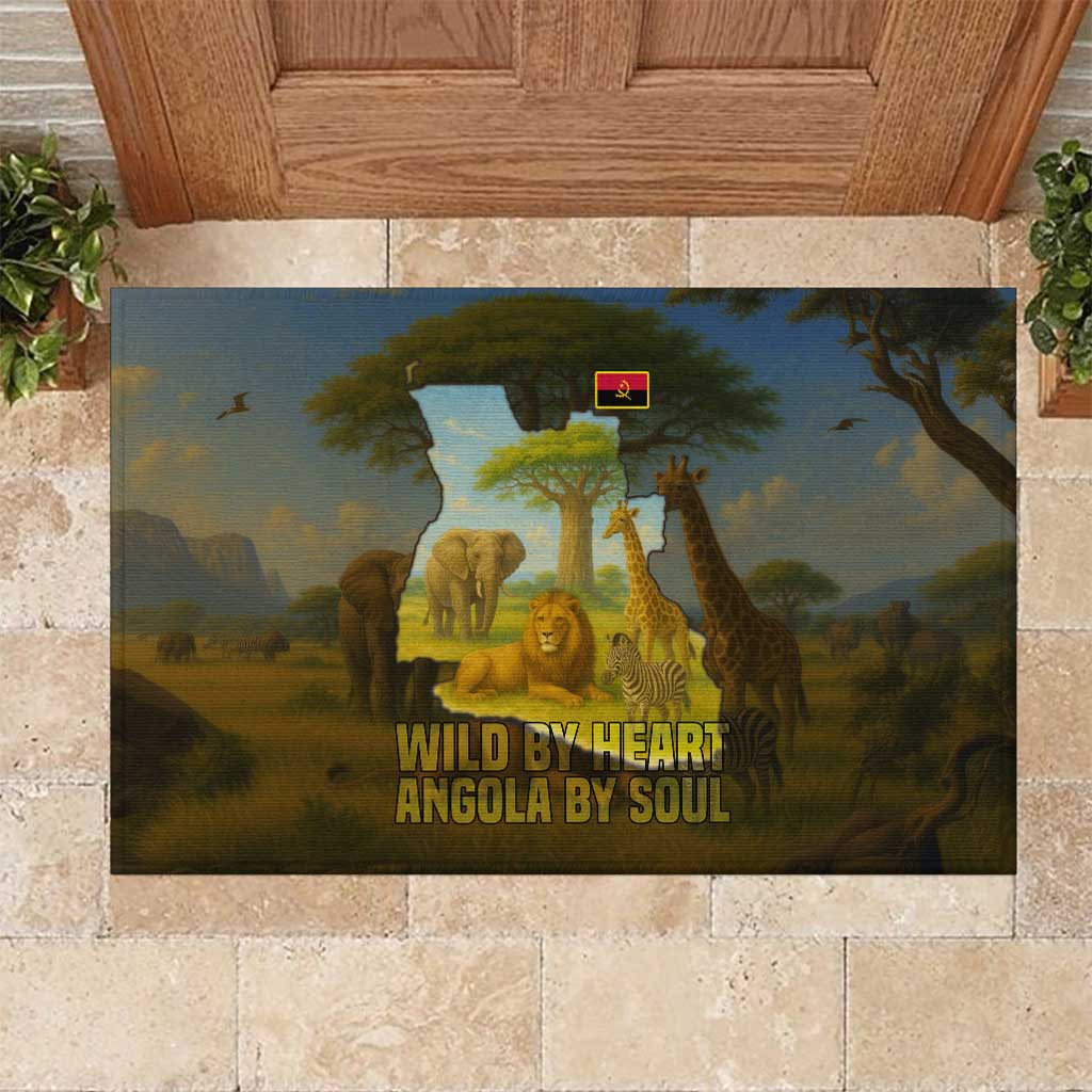 Angola Rubber Doormat Savannah Wildlife and African Animal - African Pride