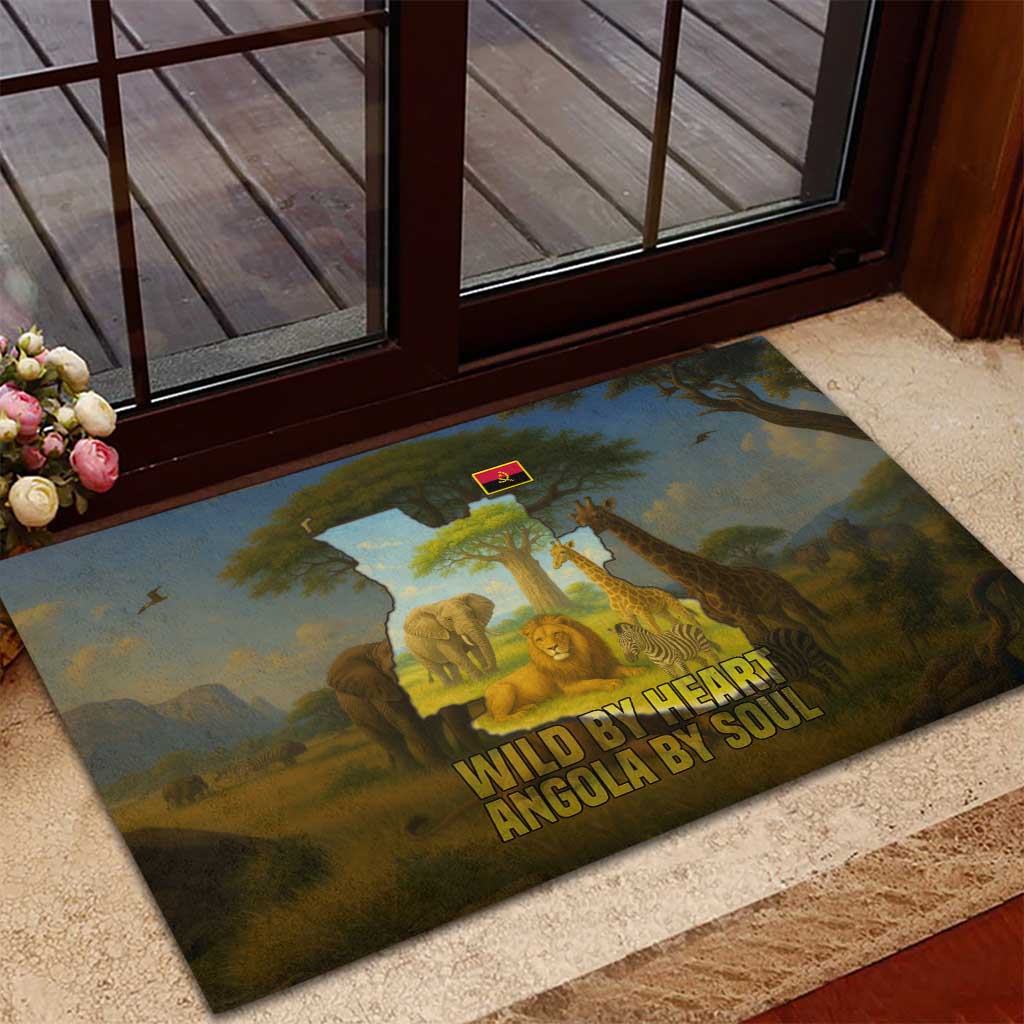 Angola Rubber Doormat Savannah Wildlife and African Animal - African Pride