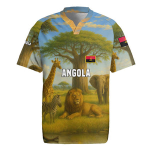 Angola Rugby Jersey Savannah Wildlife and African Animal - African Pride