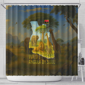 Angola Shower Curtain Savannah Wildlife and African Animal - African Pride