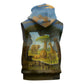 Angola Sleeveless Zip Hoodie Savannah Wildlife and African Animal - African Pride