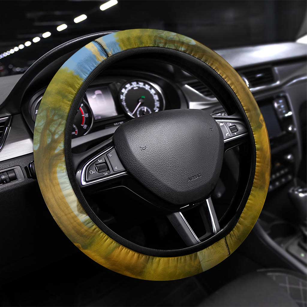 Angola Steering Wheel Cover Savannah Wildlife and African Animal - African Pride