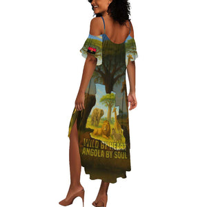 Angola Summer Maxi Dress Savannah Wildlife and African Animal - African Pride
